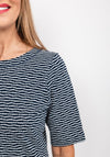 Rabe Abstract Line Knit Top, Navy