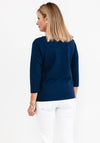 Rabe Textured Long Sleeve Top, Navy