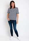 Rabe Butterfly Heart Ribbed Top, Navy