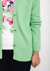 Rabe V Neck Rib Trim Cardigan, Pistachio