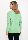 Rabe V Neck Rib Trim Cardigan, Pistachio