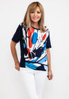 Rabe Butterfly Wing Front Print T-Shirt, Navy Multi