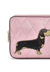Radley and Friends Small Quilted Zip Top Crossbody Bag, Pink