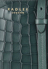 Radley Liverpool Street 2.0 Faux Croc Medium Zip-Top Cross Body Bag, Cedar Green
