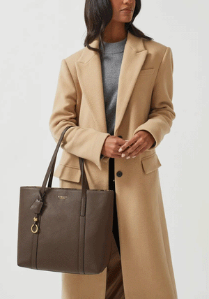 Radley Museum Street Large Open-Top Tote, Dark Oak