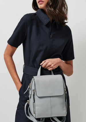 Radley Lorne Close Leather Backpack, Grey