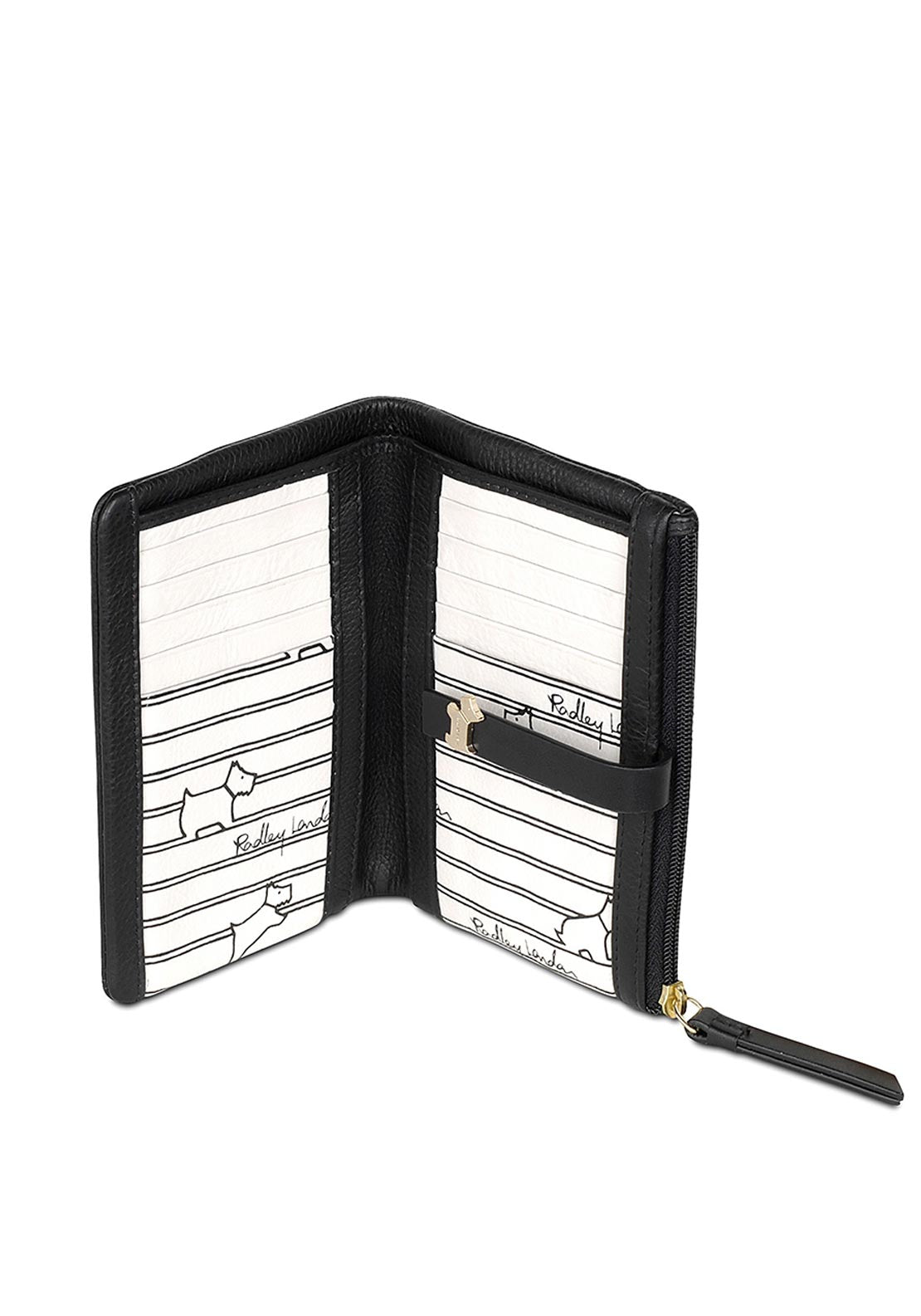 Radley West View Small Button Strap Wallet, Black