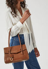 Radley Apsley Faux Croc Medium Flapover Tote, Tan