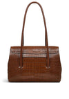 Radley Apsley Faux Croc Medium Flapover Tote, Tan