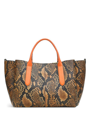 Radley Hillgate Place Faux Snake Medium Grab Multiway Bag, Dark Oak