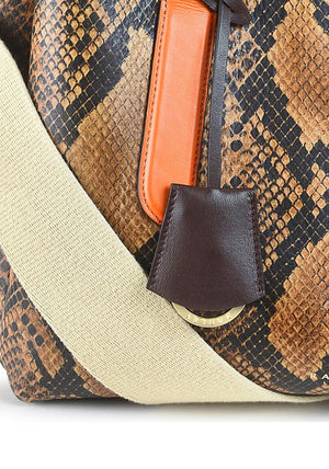 Radley Hillgate Place Faux Snake Medium Grab Multiway Bag, Dark Oak