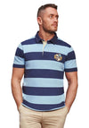 Raging Bull Big & Tall Rugby Polo Shirt, Navy & Sky Blue