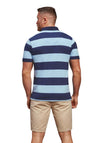 Raging Bull Big & Tall Rugby Polo Shirt, Navy & Sky Blue