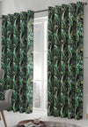 FRD Curtains Rainforest Blackout Eyelet Curtains, Green Multi