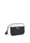Ralph Lauren Carrie Leather Crossbody Bag, White Navy