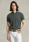 Ralph Lauren Contrast Trim Classic Polo Shirt, Dark Green