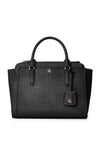 Ralph Lauren Brooke Medium Leather Satchel Bag, Black