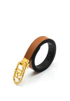 Ralph Lauren Oval Reversible Skinny Belt, Tan & Black