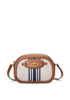 Ralph Lauren Jordynn Oval Chain Crossbody Bag, Tan Multi