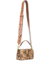 Ralph Lauren Tayler Faux Snake-Skin Small Crossbody Bag, Tan
