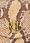 Ralph Lauren Tayler Faux Snake-Skin Small Crossbody Bag, Tan