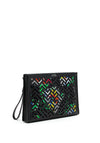 Ralph Lauren Large Clutch Purse, Black Multi