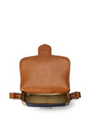 Lauren Striped Canvas Addie Crossbody Bag, Lauren Navy
