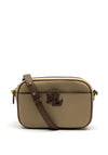 Ralph Lauren Carrie Small Leather Crossbody Bag, Taupe