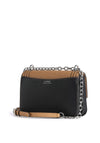 Ralph Lauren Madison Contrasting Detail Crossbody Bag, Black & Buff