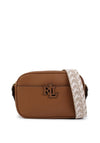 Ralph Lauren Carrie Logo Strap Crossbody Bag, Tan