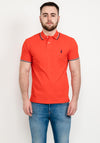Ralph Lauren Contrast Trim Classic Polo Shirt, Red
