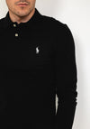 Ralph Lauren Classic Long Sleeve Polo Shirt, Black Heather