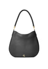 Ralph Lauren Charli Pebbled Leather Crossbody Bag, Black