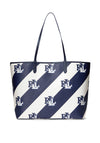 Ralph Lauren Large Coated Canvas Collins Tote Bag, Navy