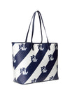 Ralph Lauren Large Coated Canvas Collins Tote Bag, Navy