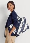 Ralph Lauren Large Coated Canvas Collins Tote Bag, Navy