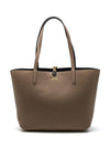 Ralph Lauren Faux Leather Reversible Large Tote, Black & Taupe