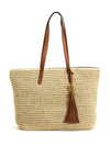 Ralph Lauren Whitney Straw Woven Tote Bag, Natural