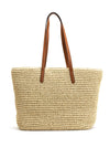 Ralph Lauren Whitney Straw Woven Tote Bag, Natural