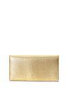 Ralph Lauren Crosshatch Slim Leather Wallet, Gold