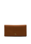 Ralph Lauren Crosshatch Slim Leather Wallet, Tan