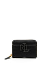 Ralph Lauren Logo Small Zip Around Wallet, Black
