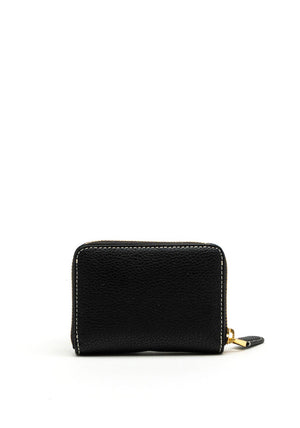 Ralph Lauren Logo Small Zip Around Wallet, Black