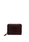 Lauren Ralph Lauren Logo Small Zip Around Leather Wallet, Wine