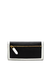 Lauren Ralph Lauren Crosshatch Slim Leather Wallet, Black White
