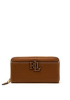Lauren Ralph Lauren Logo Zip Around Leather Wallet, Tan