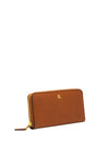 Ralph Lauren Continental Zip Around Large Wallet, Tan