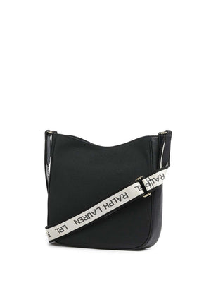 Ralph Lauren Cameryn Medium Brand Strap Saddle Bag, Black