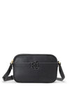 Ralph Lauren Carrie Leather Crossbody Bag, Black & Ecru