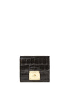 Ralph Lauren Leather Lock Compact Wallet, Black
